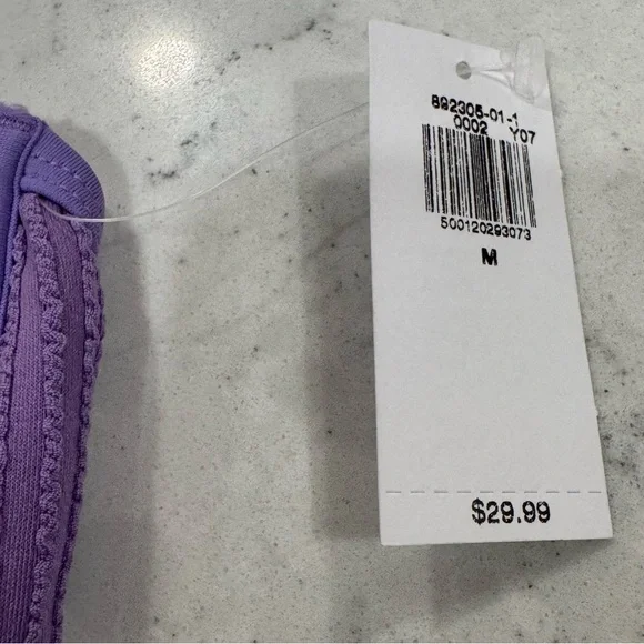 NWT Old Navy Ribbed Textured Lavender Bikini Top Underwire Adjustable Straps - Picture 5 of 11